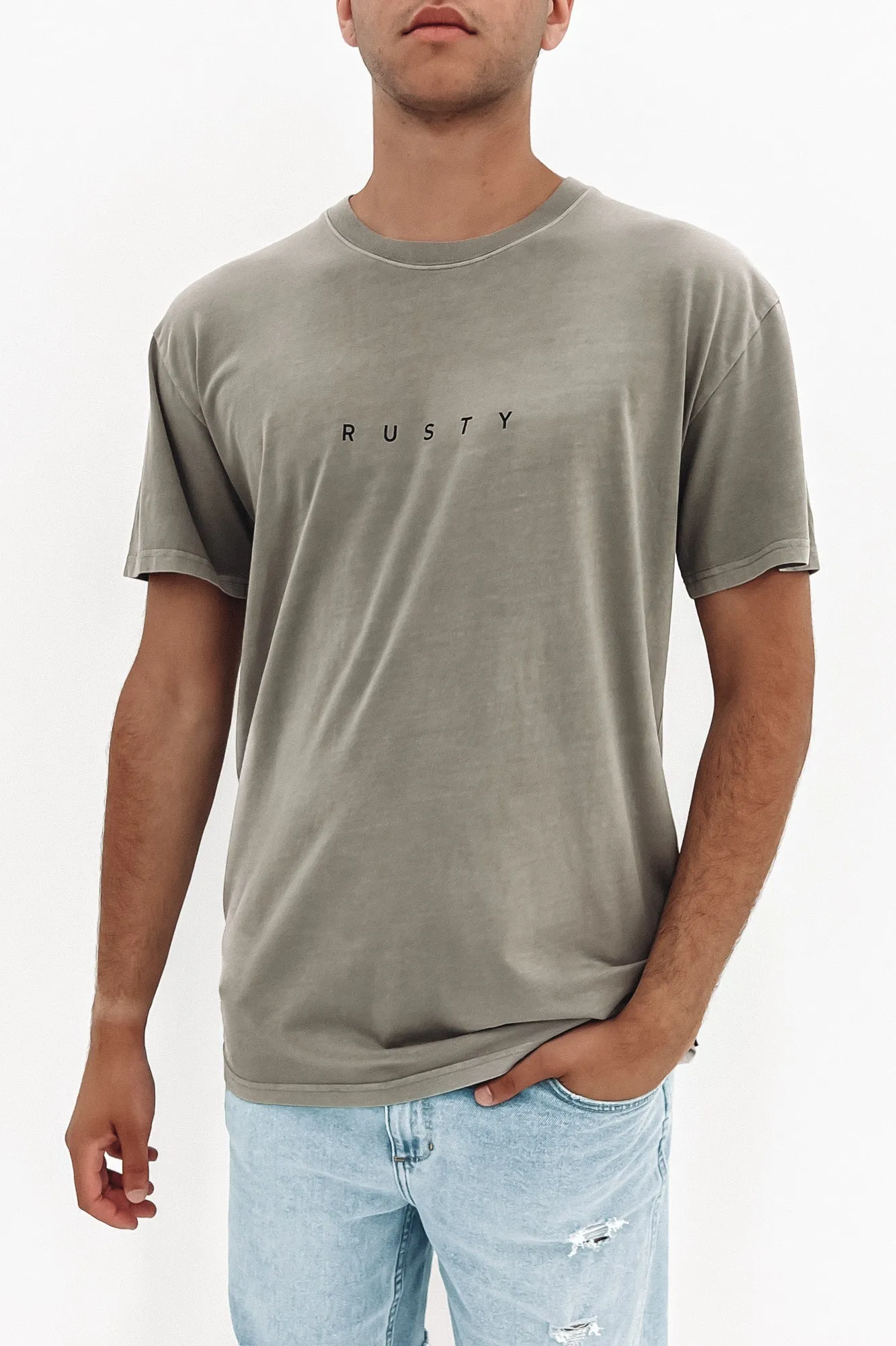 Acid Cut Short Sleeve Tee Frost Grey