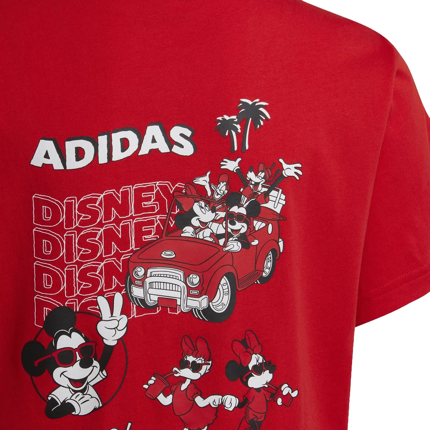 Adidas Disney Mickey And Friends Kids' Tee Vivid Red