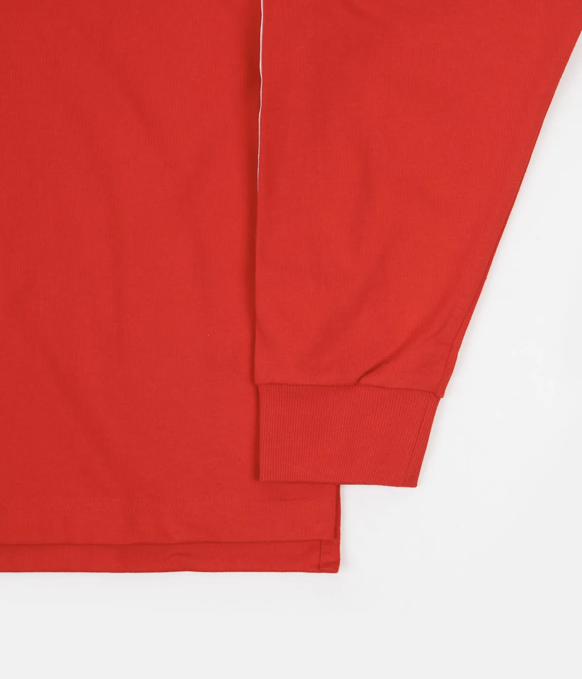 Adidas Solid Rugby Shirt - Vivid Red / White