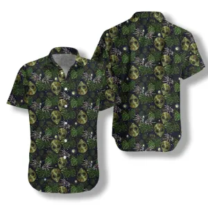 Alien And Spider In Night Tropical Forest Hawaiian Shirt