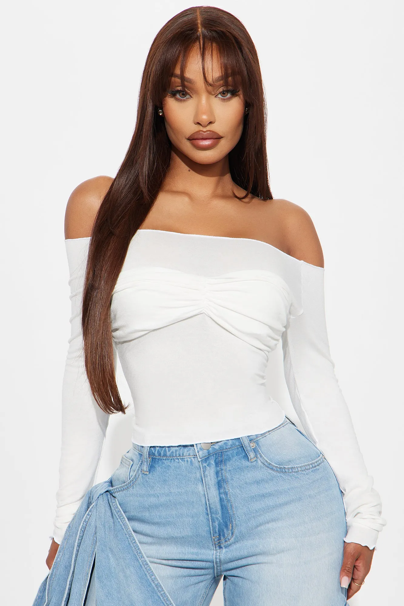 All Mine Off Shoulder Top - White
