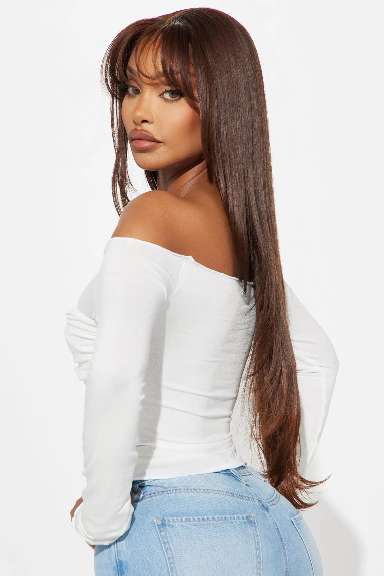 All Mine Off Shoulder Top - White