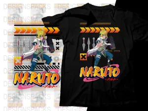 Anime Action Minato Naruto Graphic Design Png Digital Download