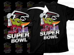 Atlanta Falcons Baby Yoda Super Bowl 2024 Png Digital Download