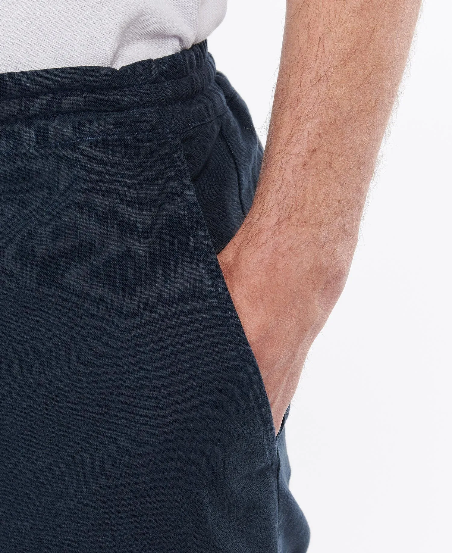 Barbour - Linen Cotton Mix Short, City Navy