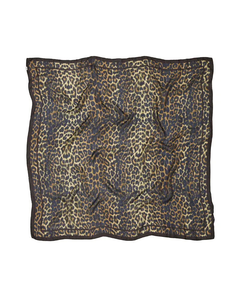 Beck Sondergaard Leopa Black Silk Scarf