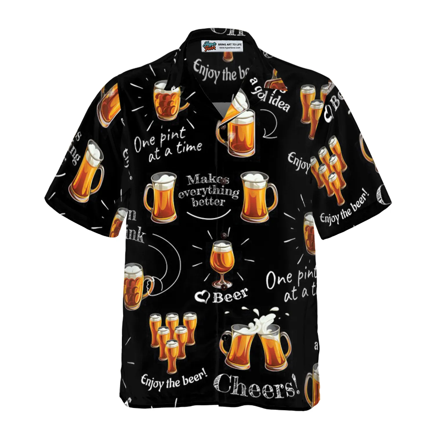Beer Born To Drink Hawaiian Shirt