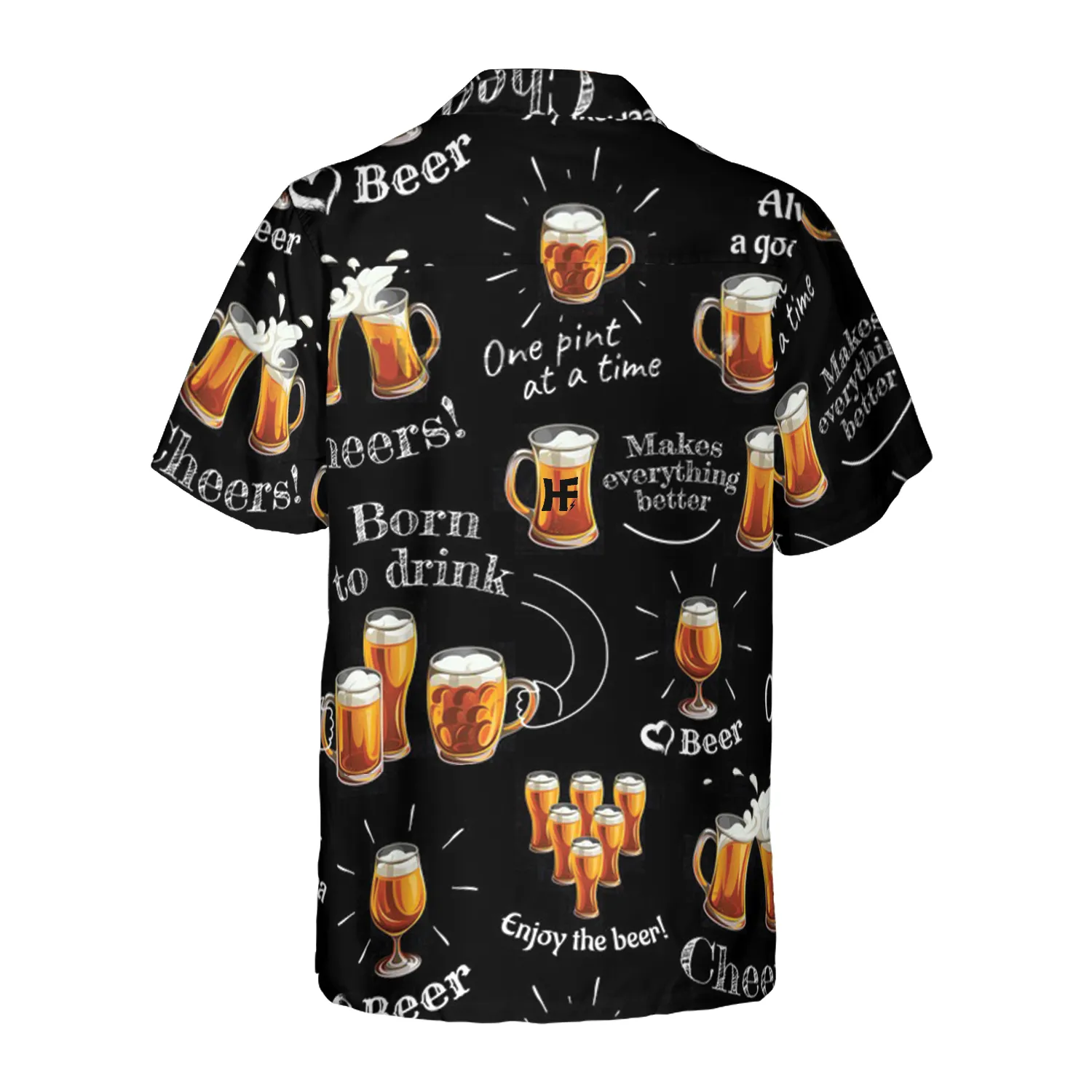 Beer Born To Drink Hawaiian Shirt