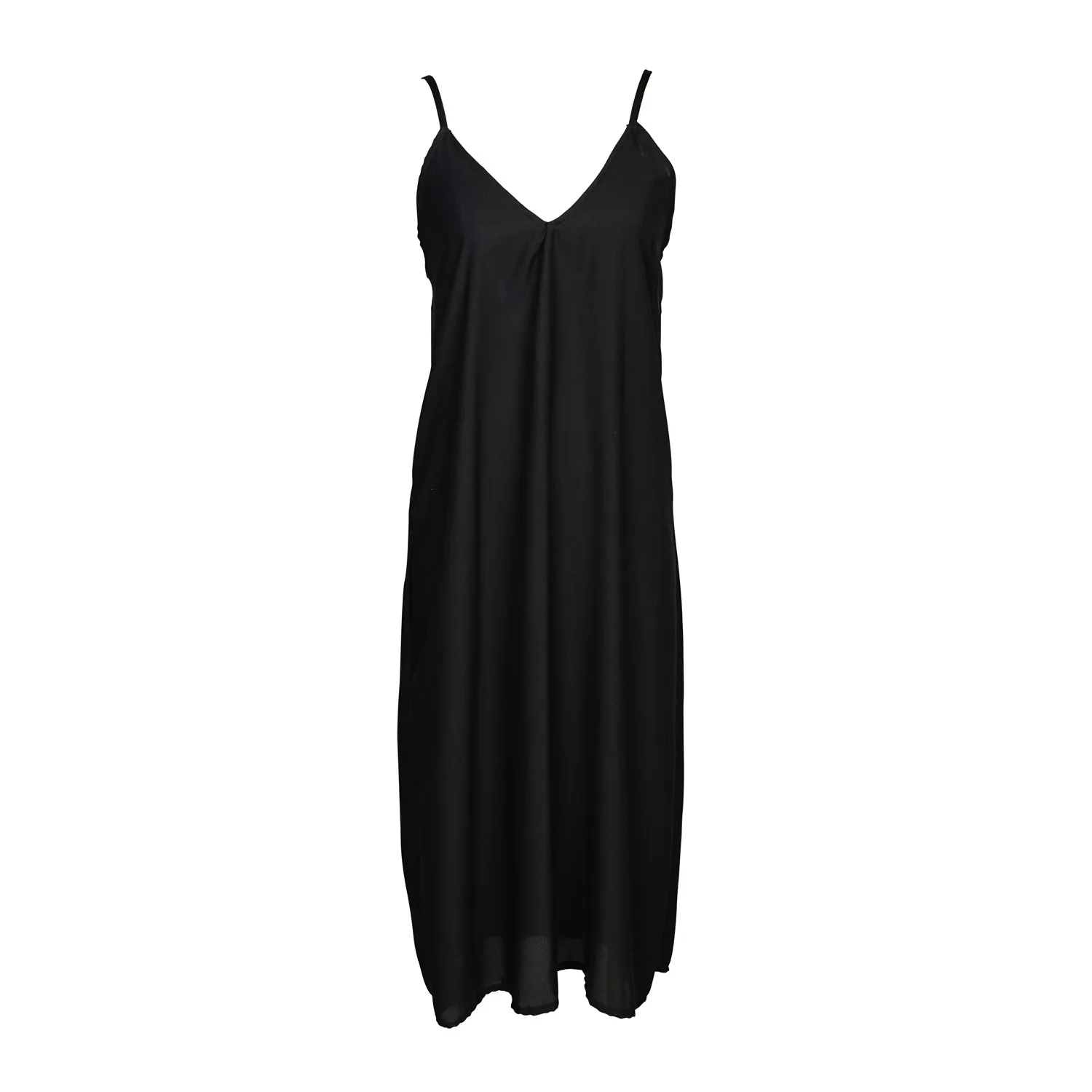Black Sequin Layered Slip Dress