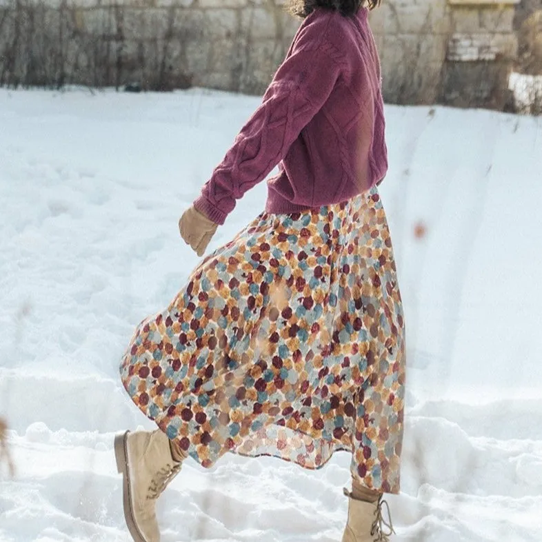 Bohemian Corduroy Skirt