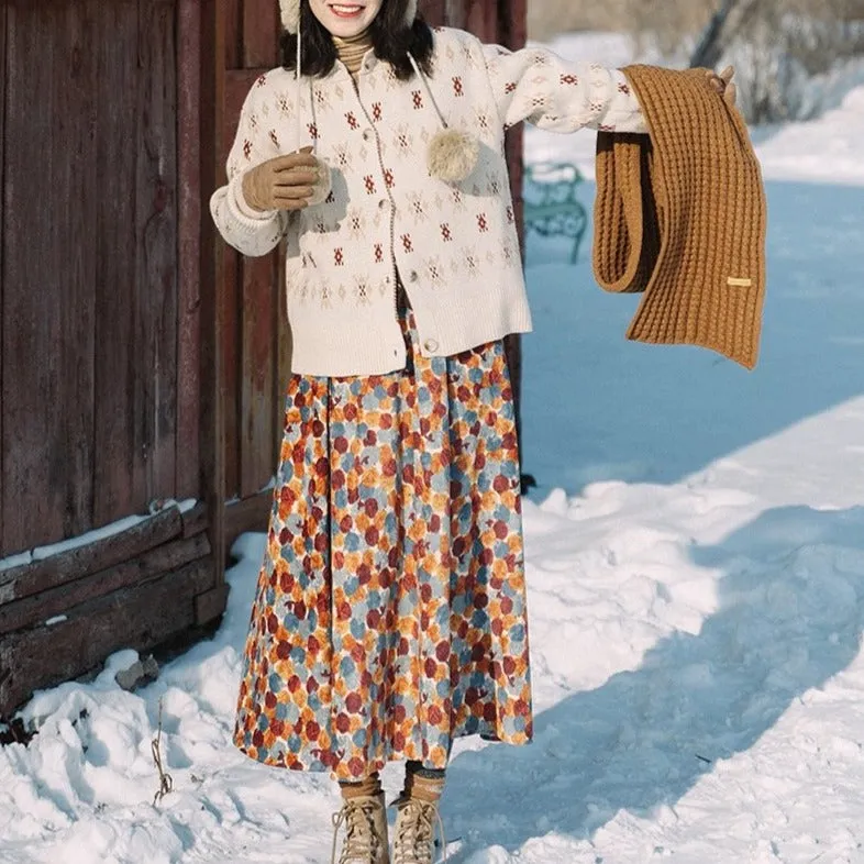 Bohemian Corduroy Skirt