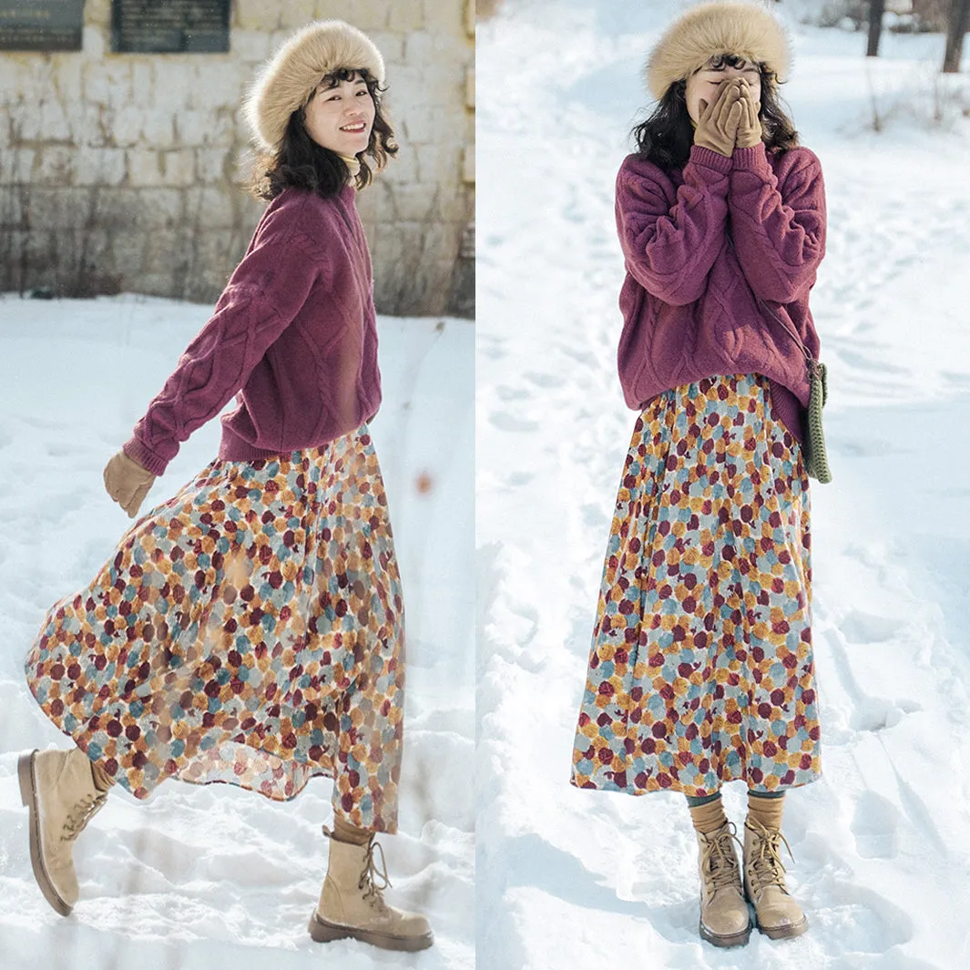 Bohemian Corduroy Skirt