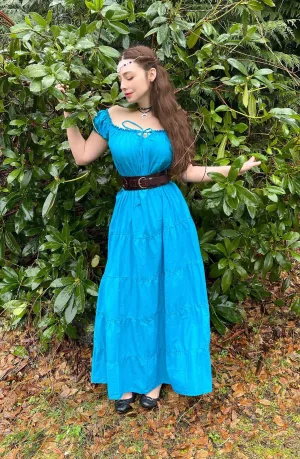 Bohemian Dress Renaissance Chemise Loose Fitting Peasant Gown Cottagecore