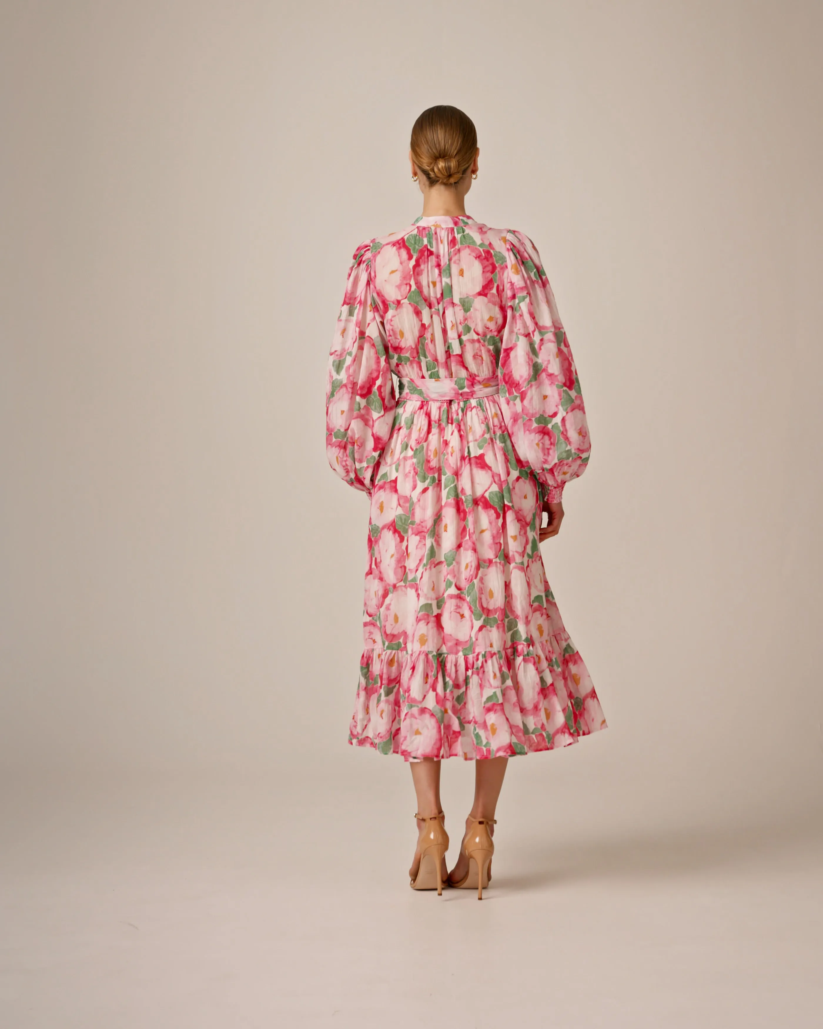 Bohemian Midi Dress - Peonies