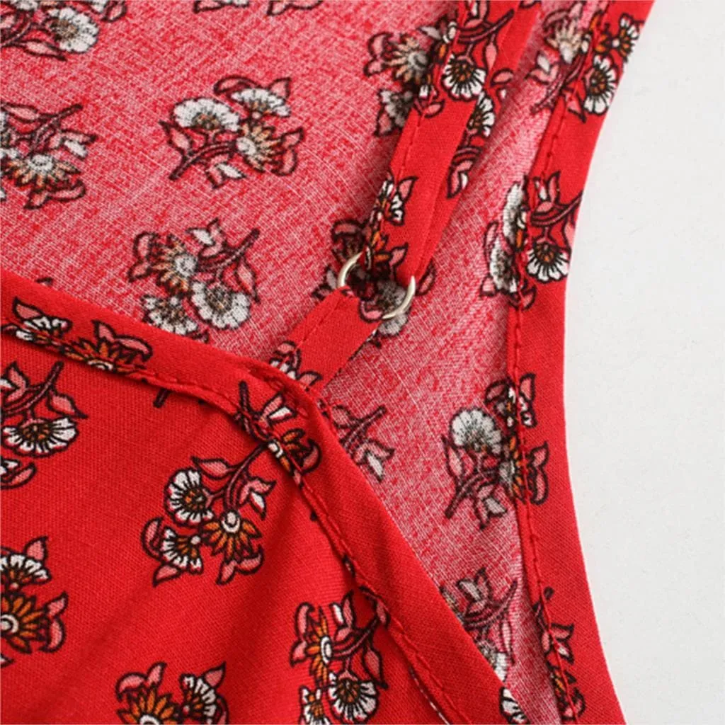 BOHO FLORAL MIDI DRESS