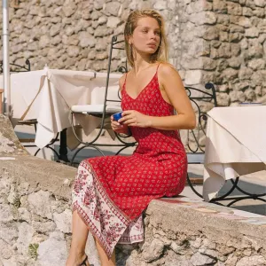 BOHO FLORAL MIDI DRESS