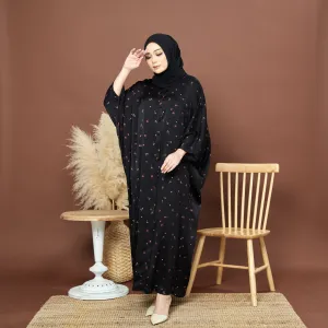 Bushra Satin Dress - Black