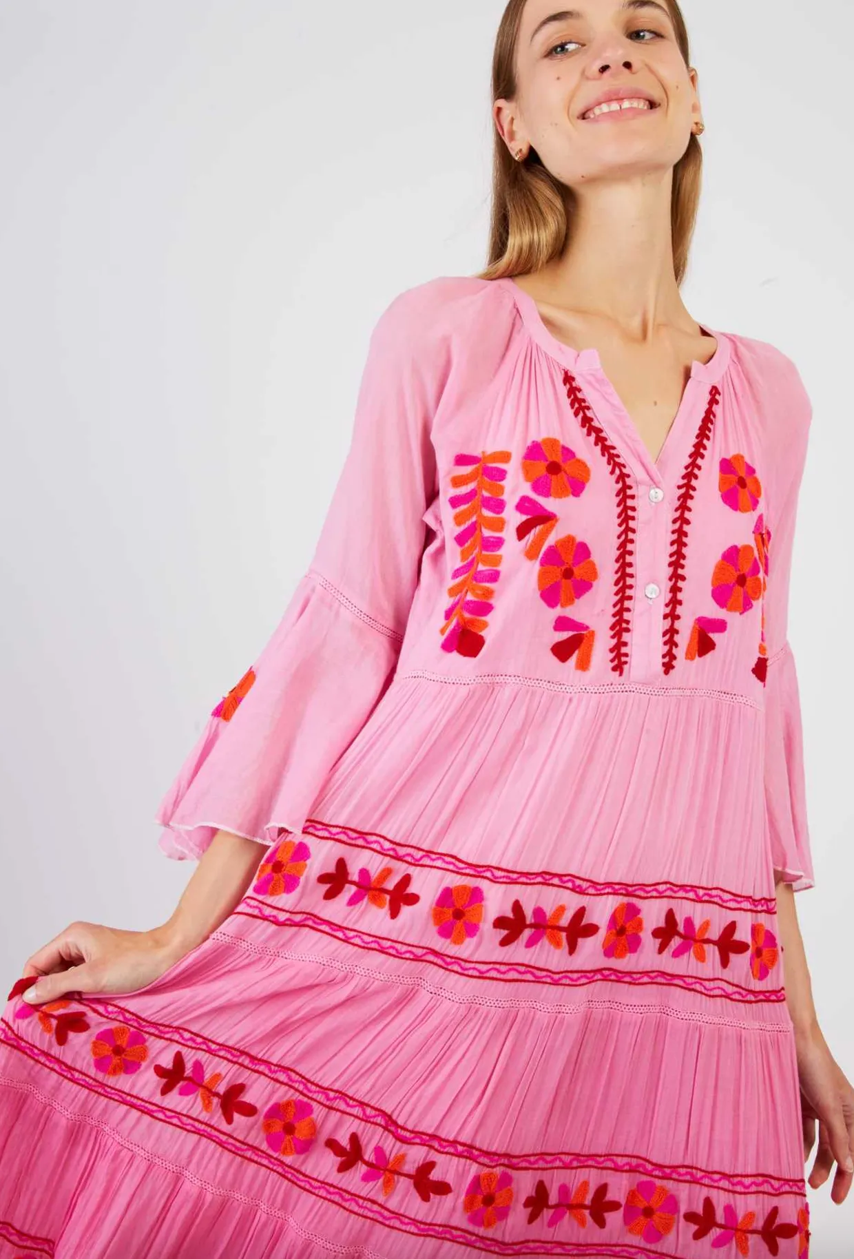 CARACAS Embroidered Long Dress