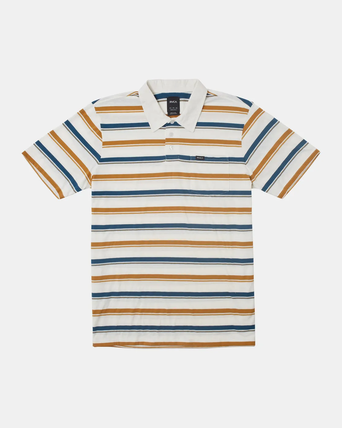 Cassady Stripe Polo Shirt - Antique White