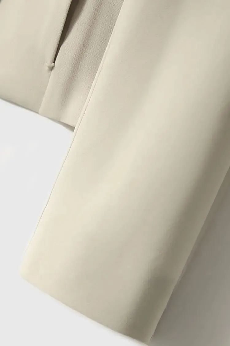 Casual High-End Triacetate Tie-Waist Blazer