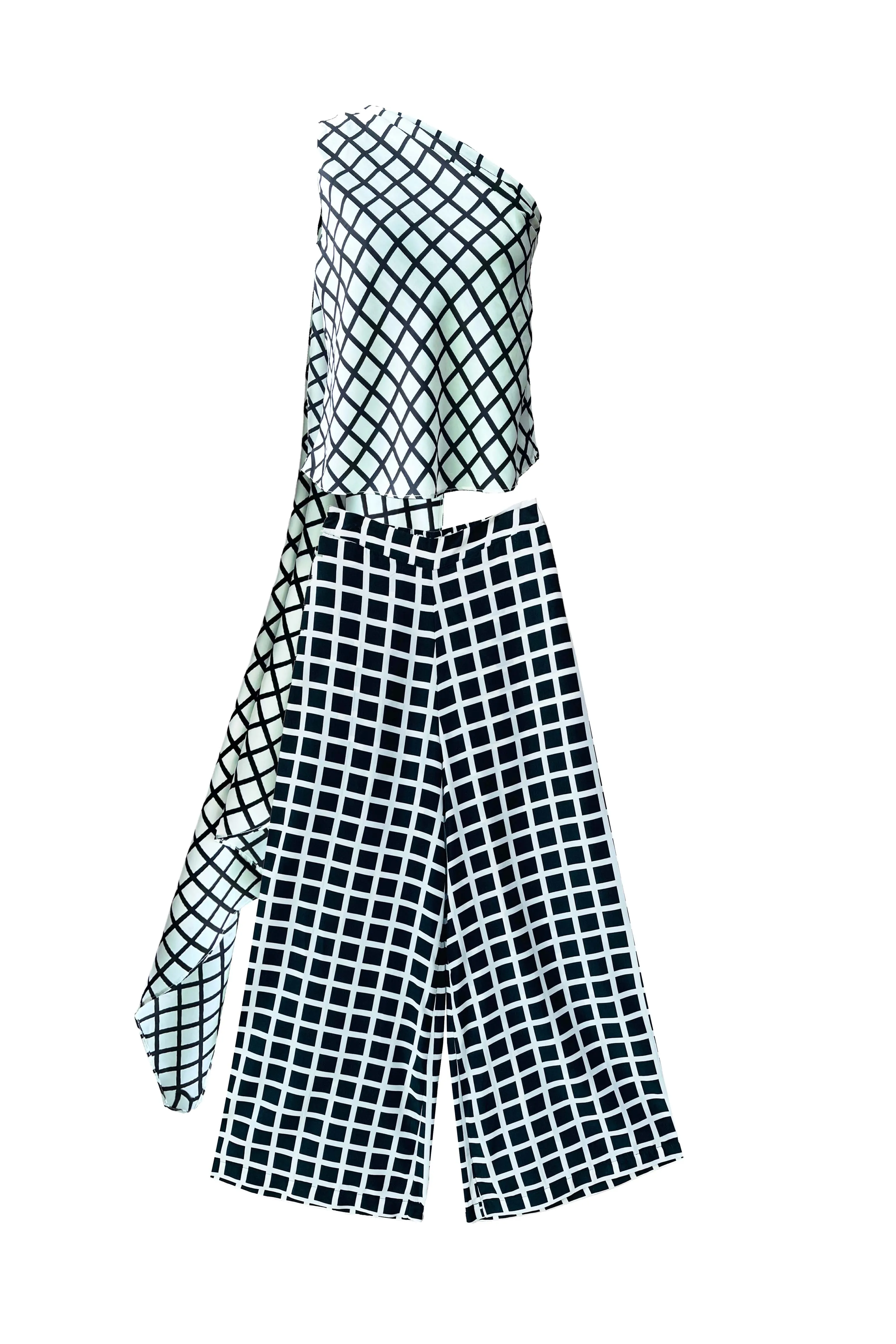 Check Scarf Set