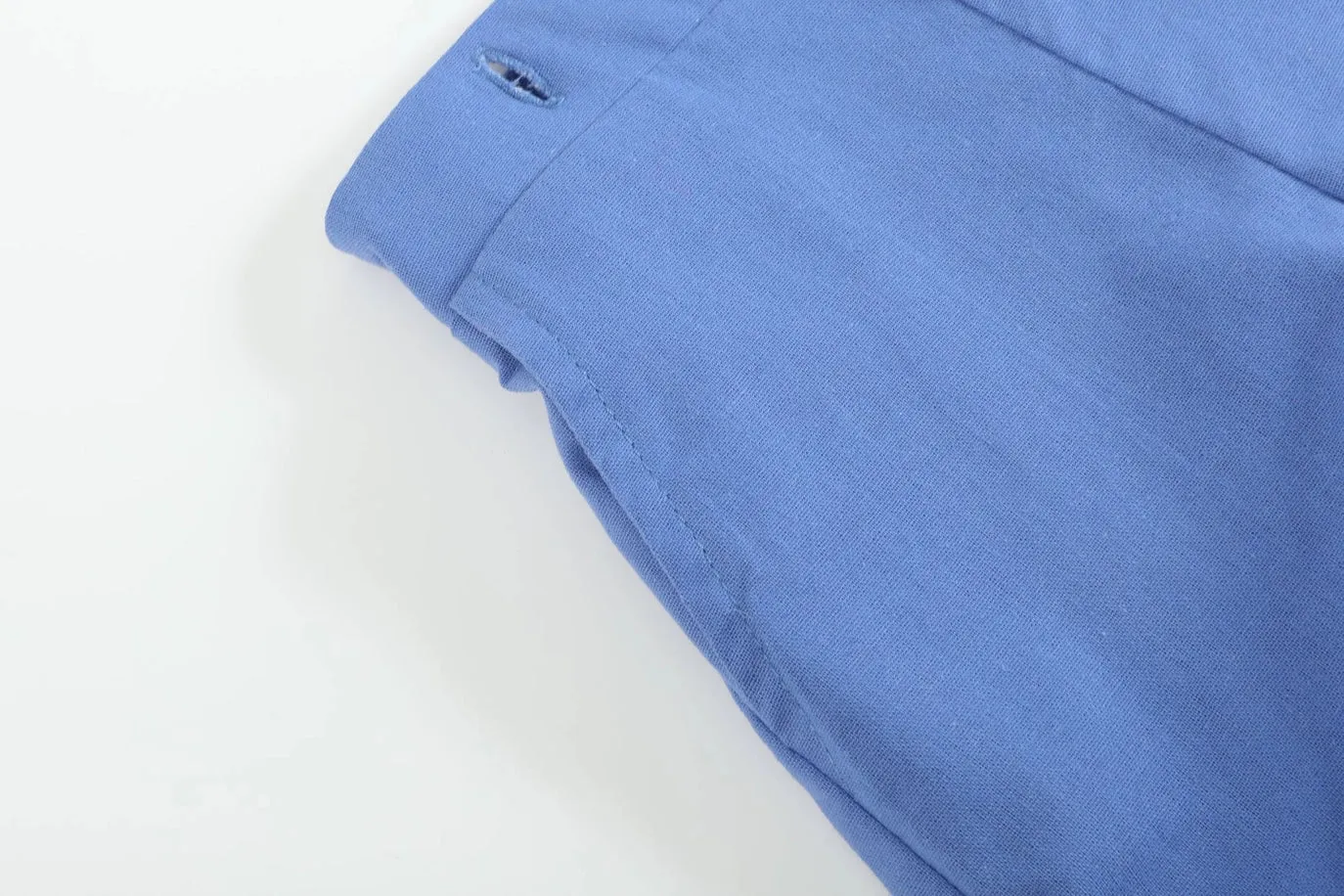 Collared Top & Button Shorts