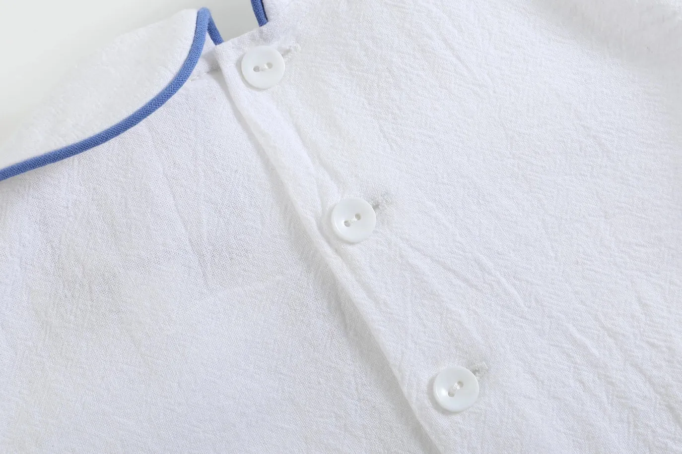 Collared Top & Button Shorts