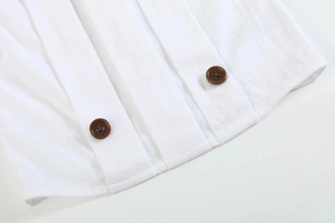 Collared Top & Button Shorts
