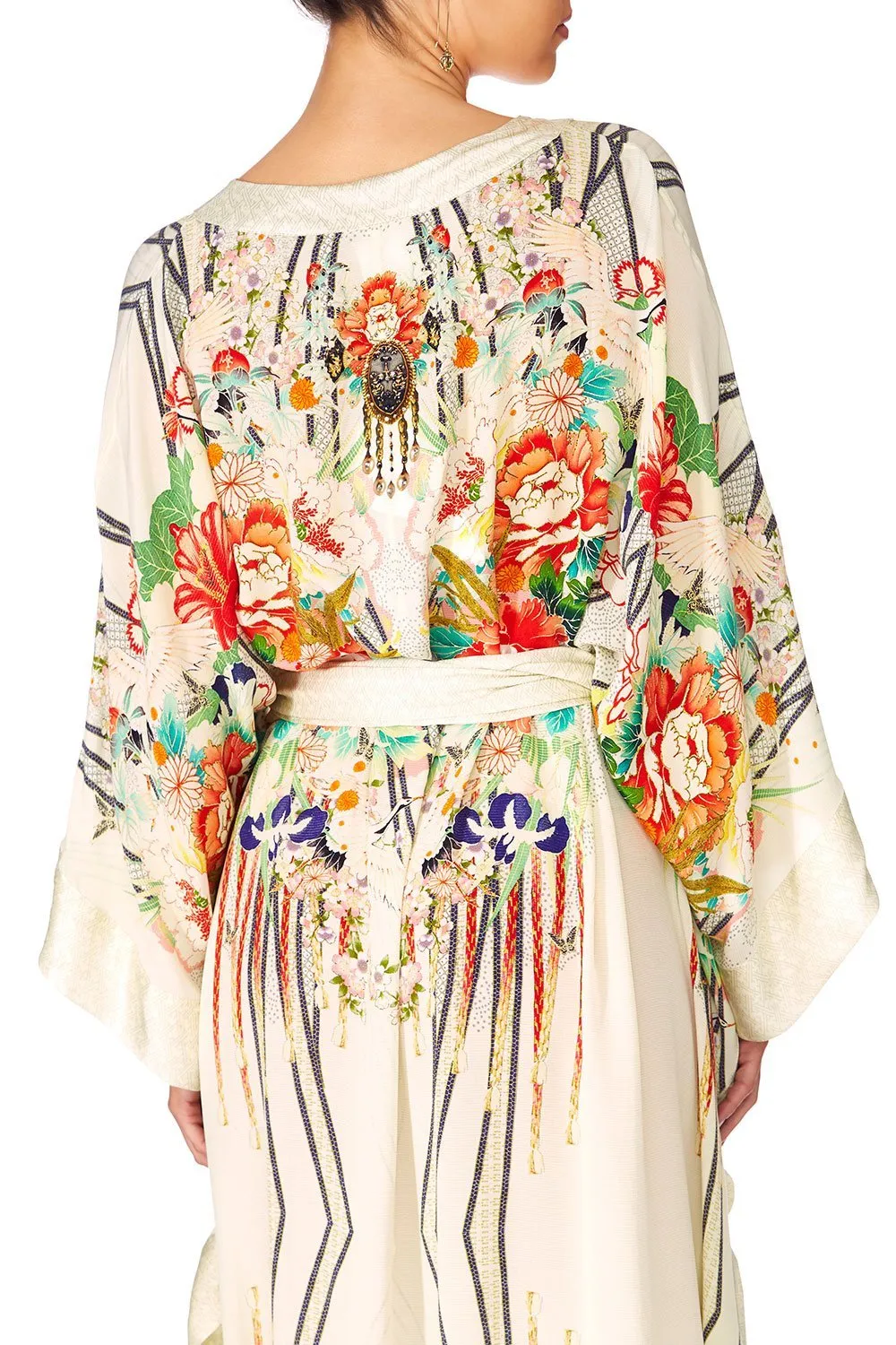 CROSS OVER KAFTAN W/TIE MS MAIKO