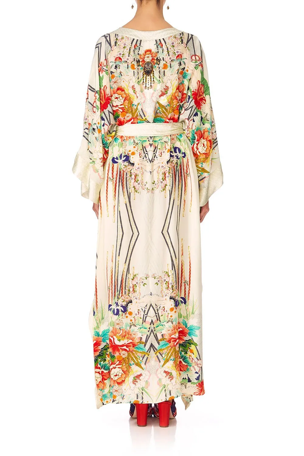 CROSS OVER KAFTAN W/TIE MS MAIKO