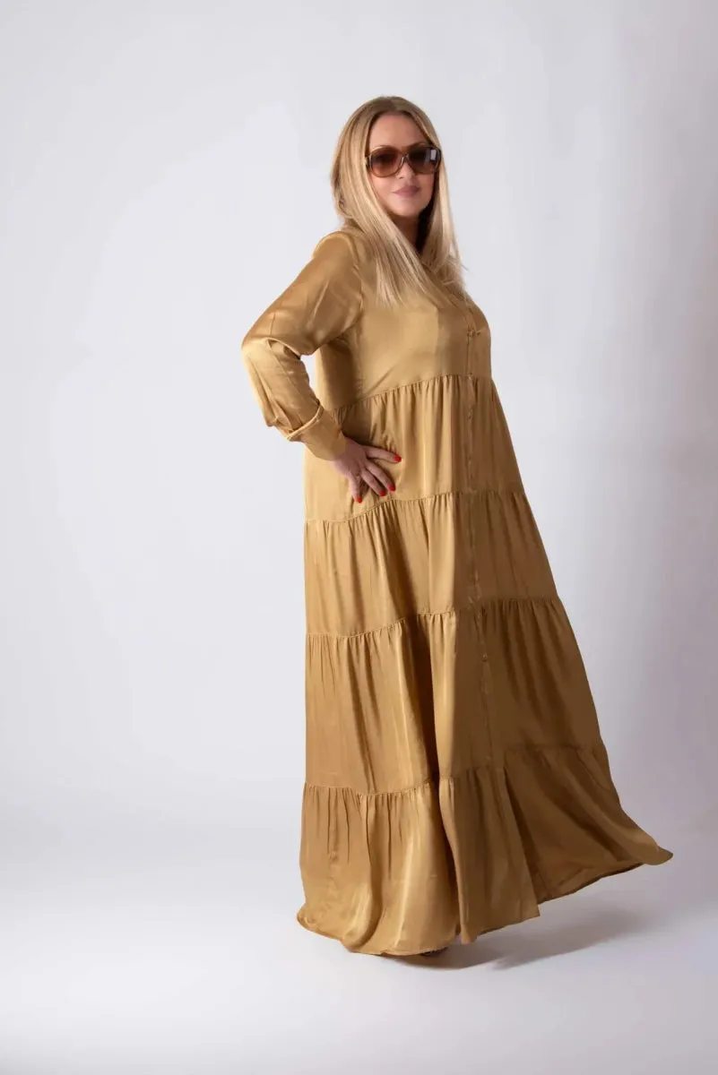 DORA Beige Maxi Summer Kaftan