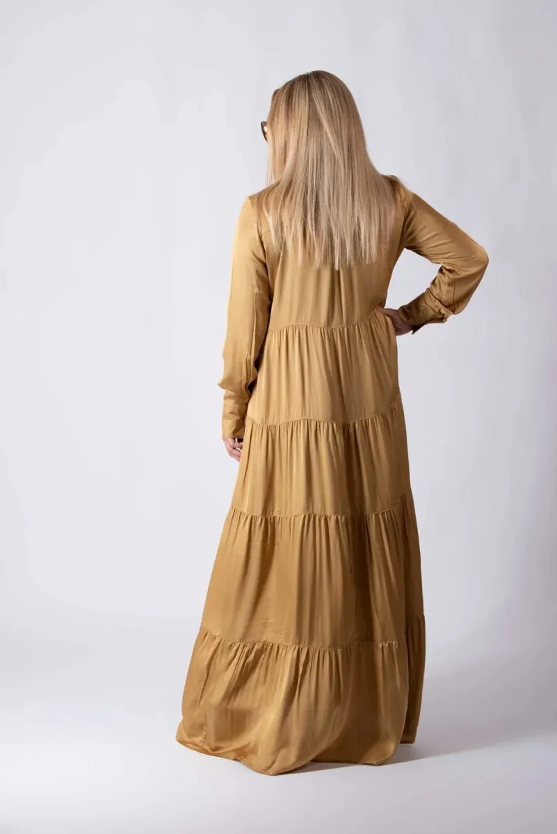 DORA Beige Maxi Summer Kaftan