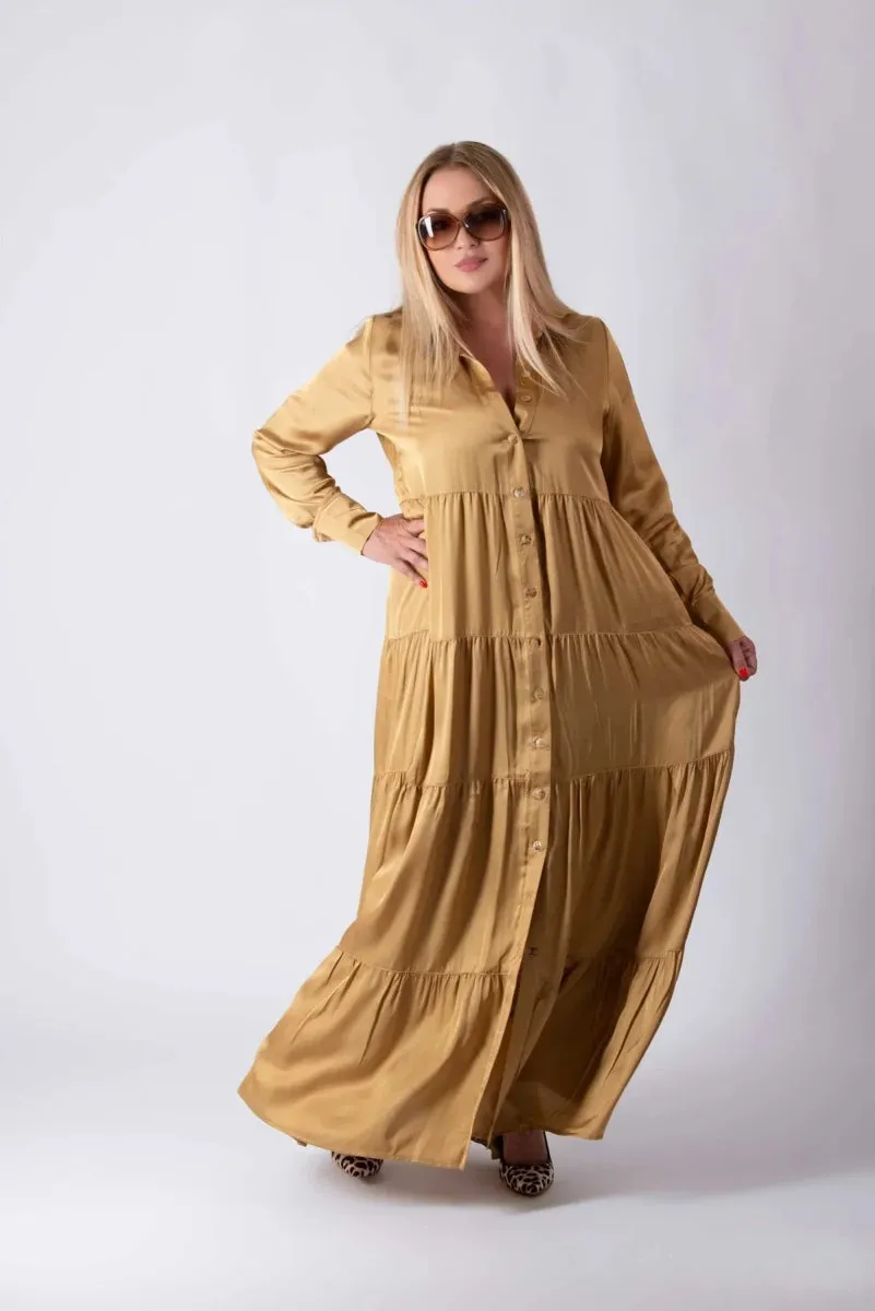 DORA Beige Maxi Summer Kaftan