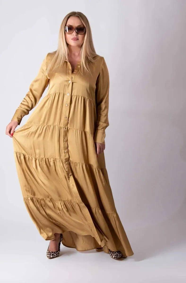 DORA Beige Maxi Summer Kaftan