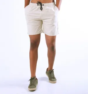 ELASTICATED CHINO SHORTS – STONE