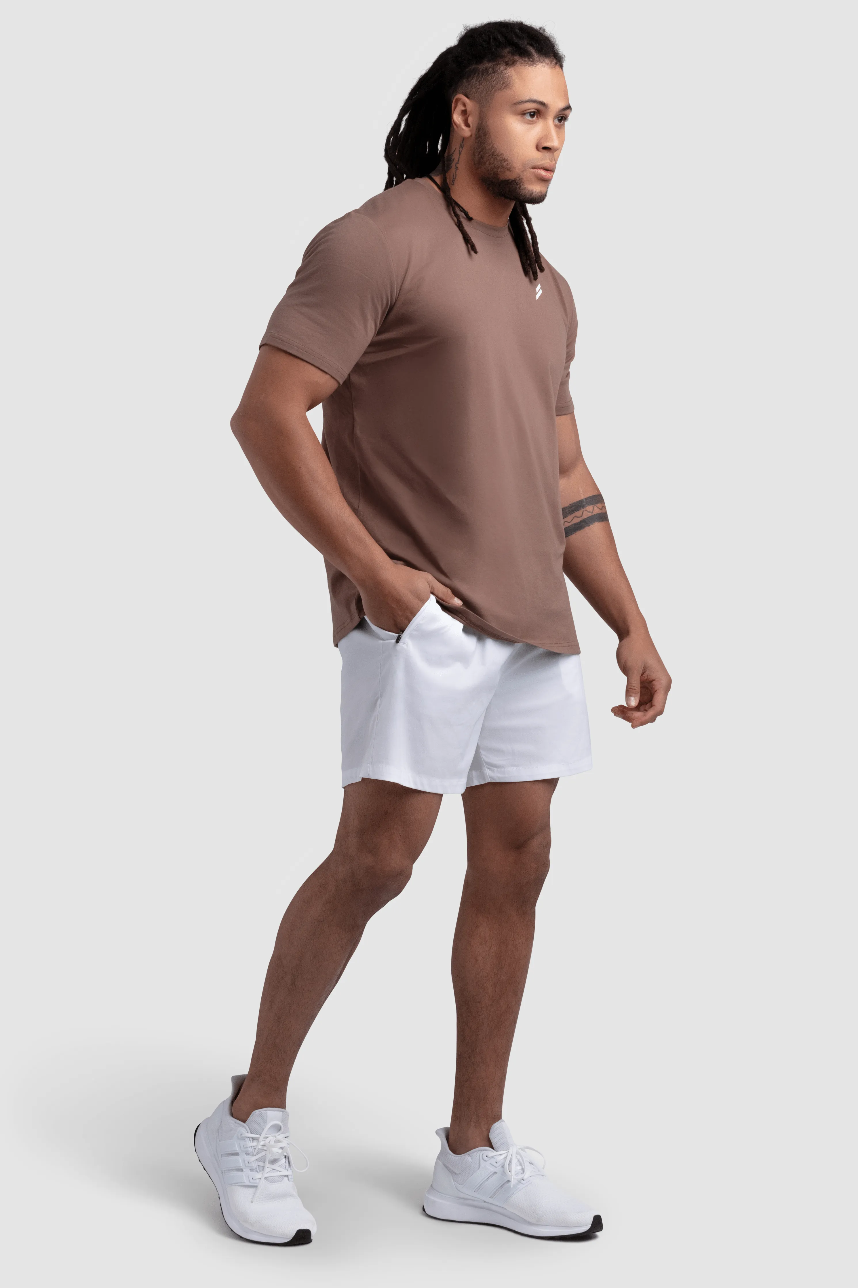 Essential Regular Fit Tee - Choc Brown