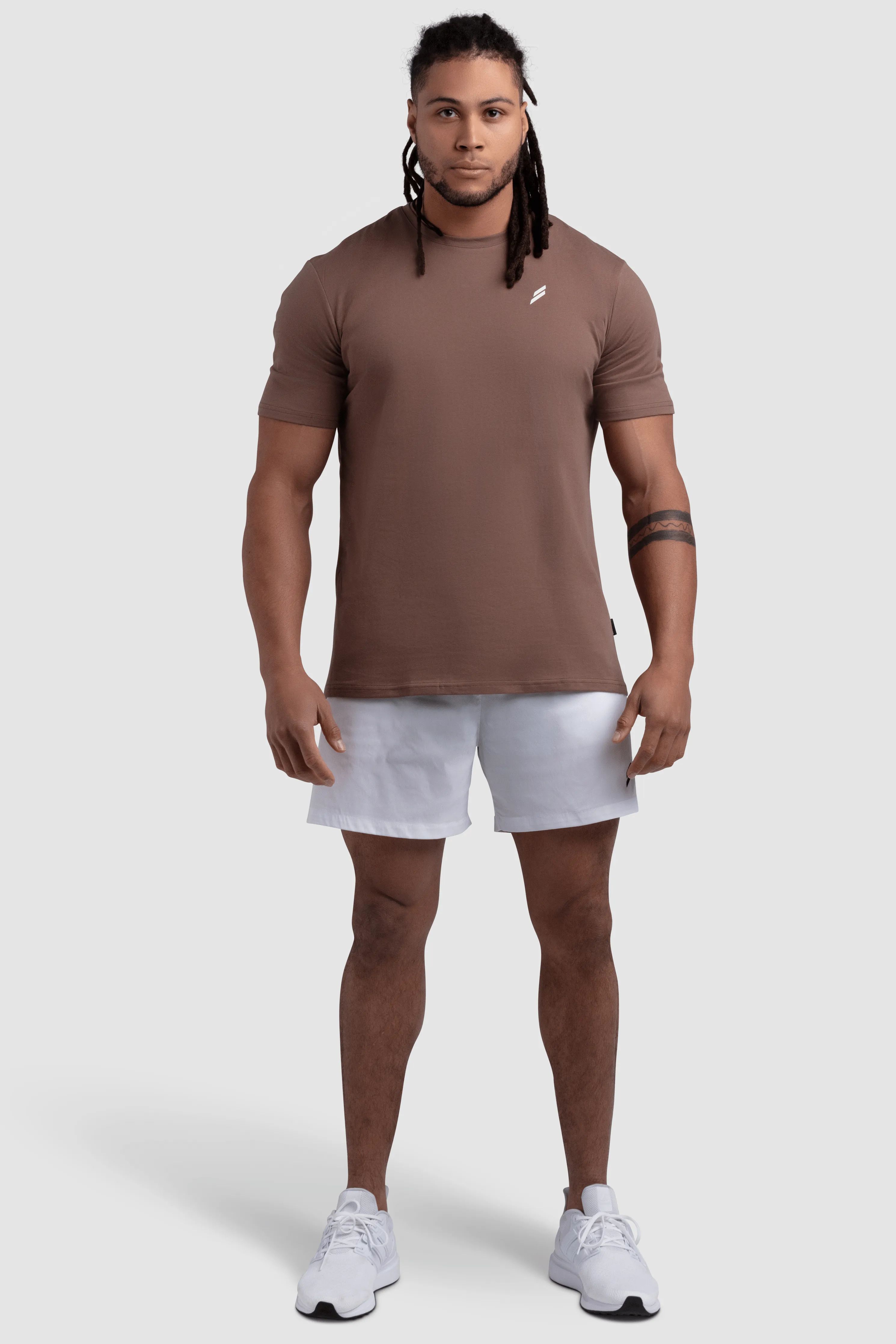 Essential Regular Fit Tee - Choc Brown