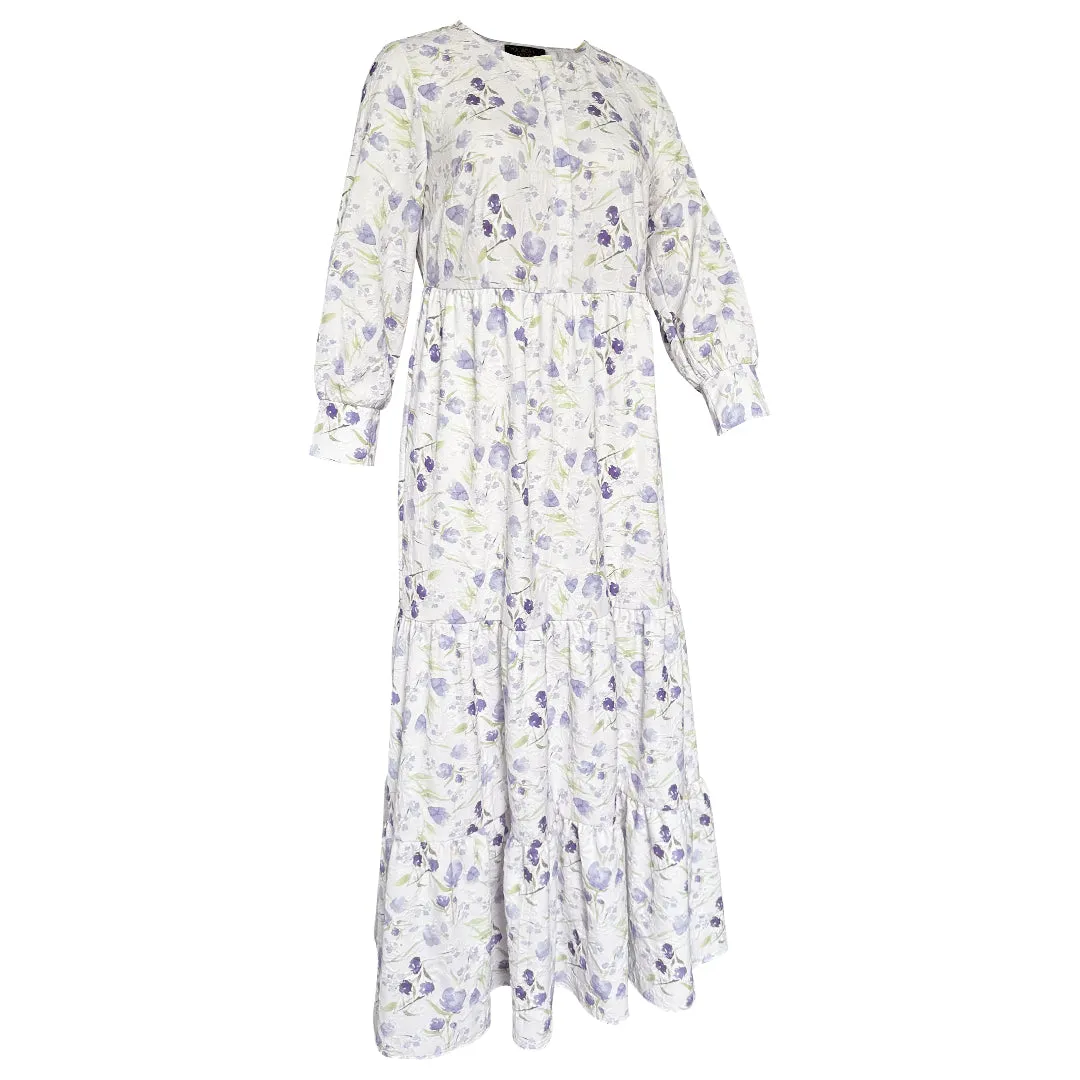 Eva Maxi Dress - Purple Flocking