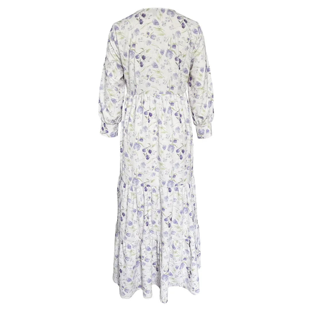 Eva Maxi Dress - Purple Flocking