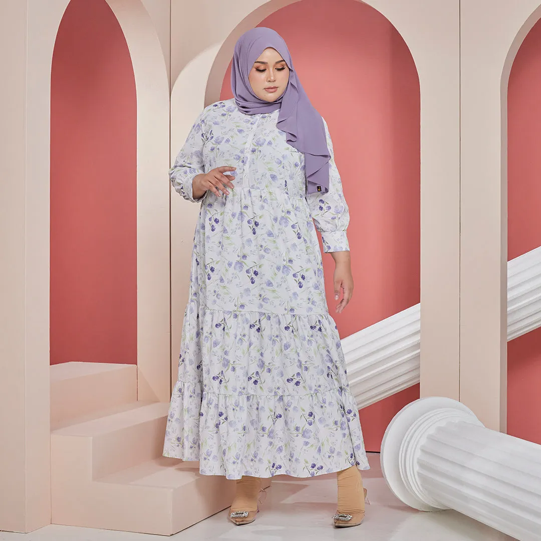 Eva Maxi Dress - Purple Flocking
