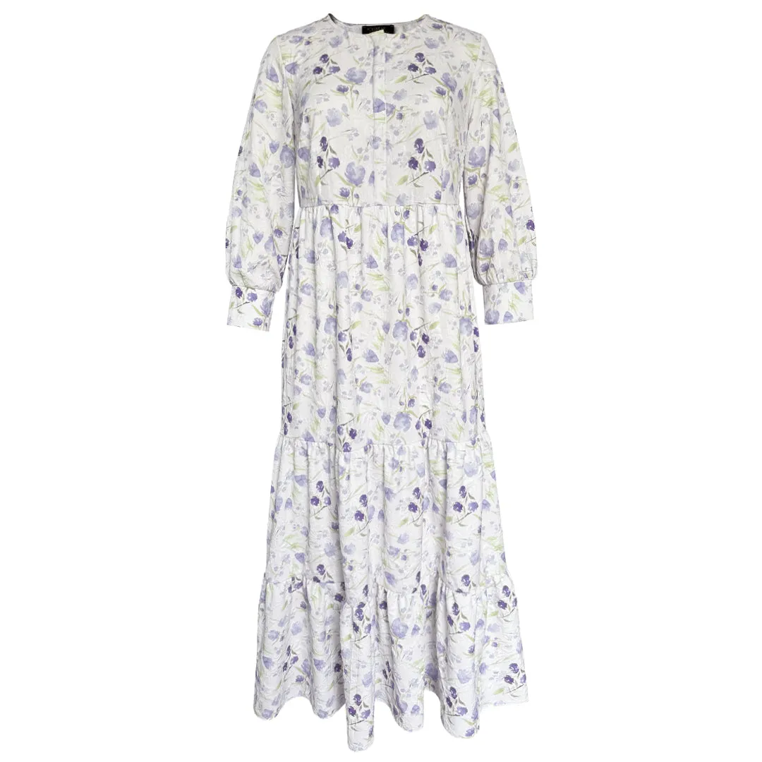 Eva Maxi Dress - Purple Flocking