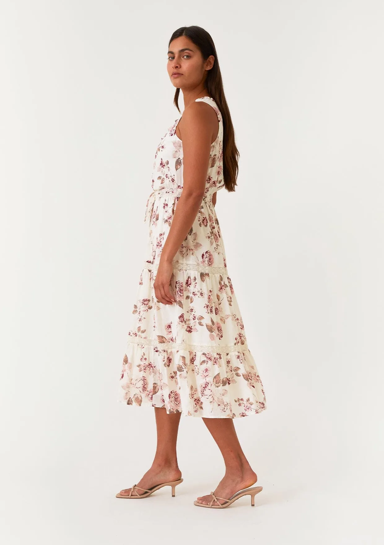 Evelyn Floral Midi Dress