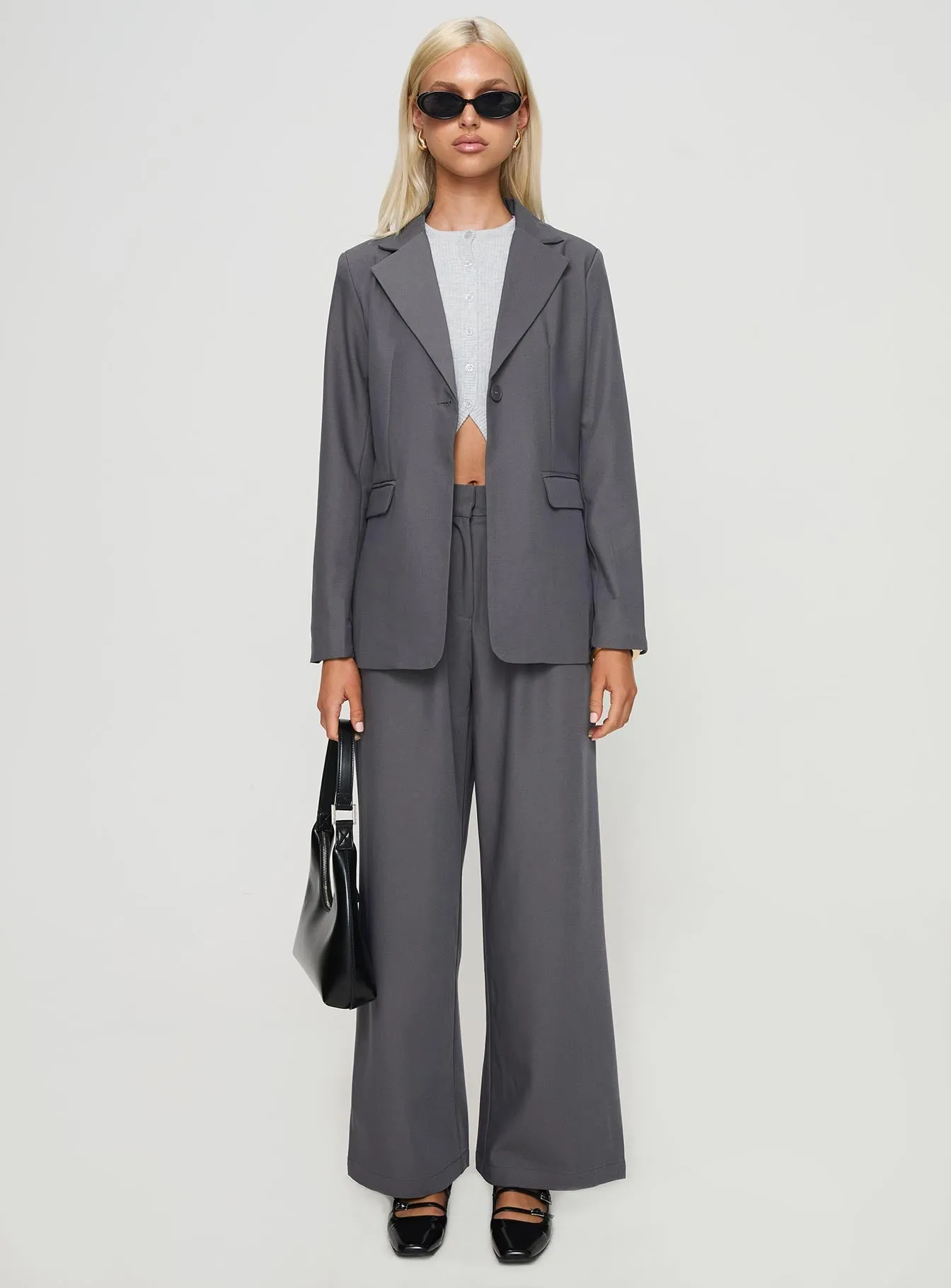 Fashionkova Relaxed Blazer Charcoal