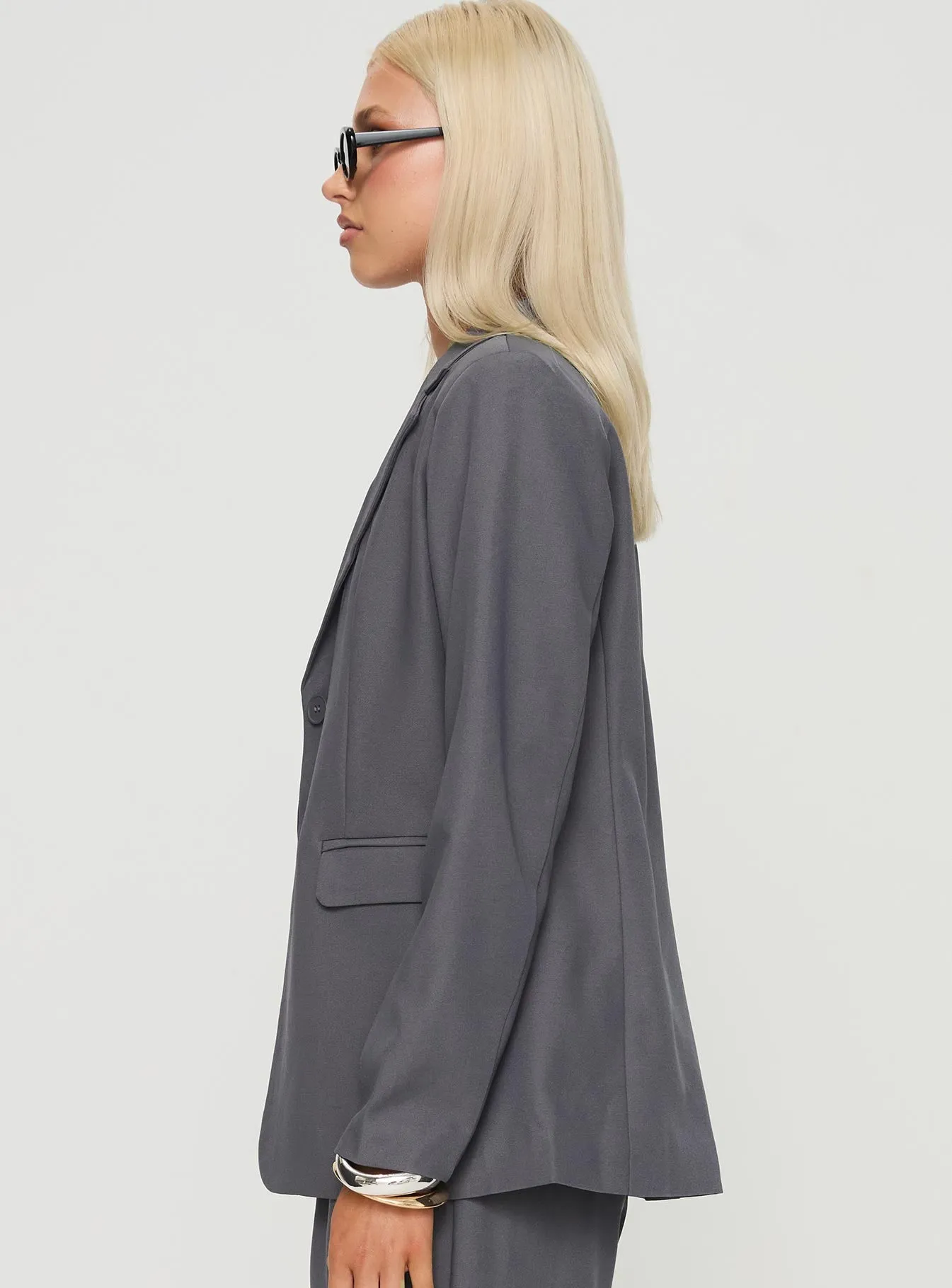 Fashionkova Relaxed Blazer Charcoal