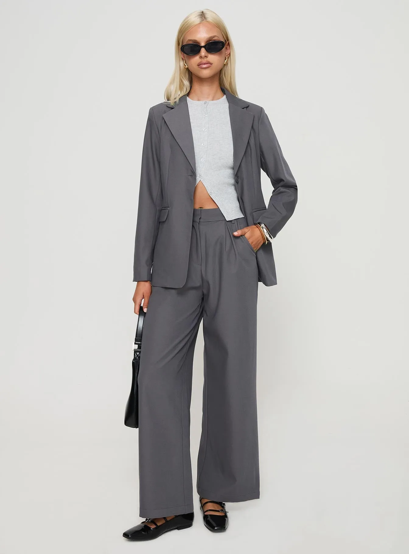 Fashionkova Relaxed Blazer Charcoal