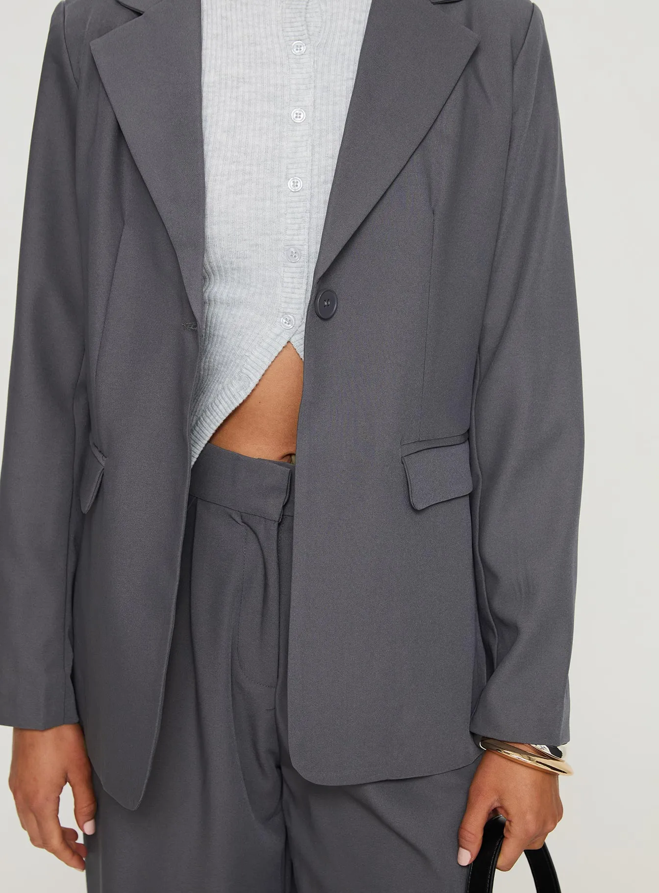 Fashionkova Relaxed Blazer Charcoal