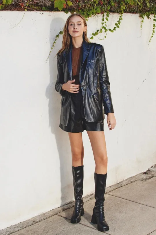 Faux Leather Jacket