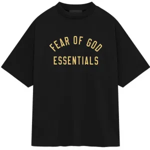 FEAR OF GOD ESSENTIALS JERSEY CREWNECK TEE BLACK