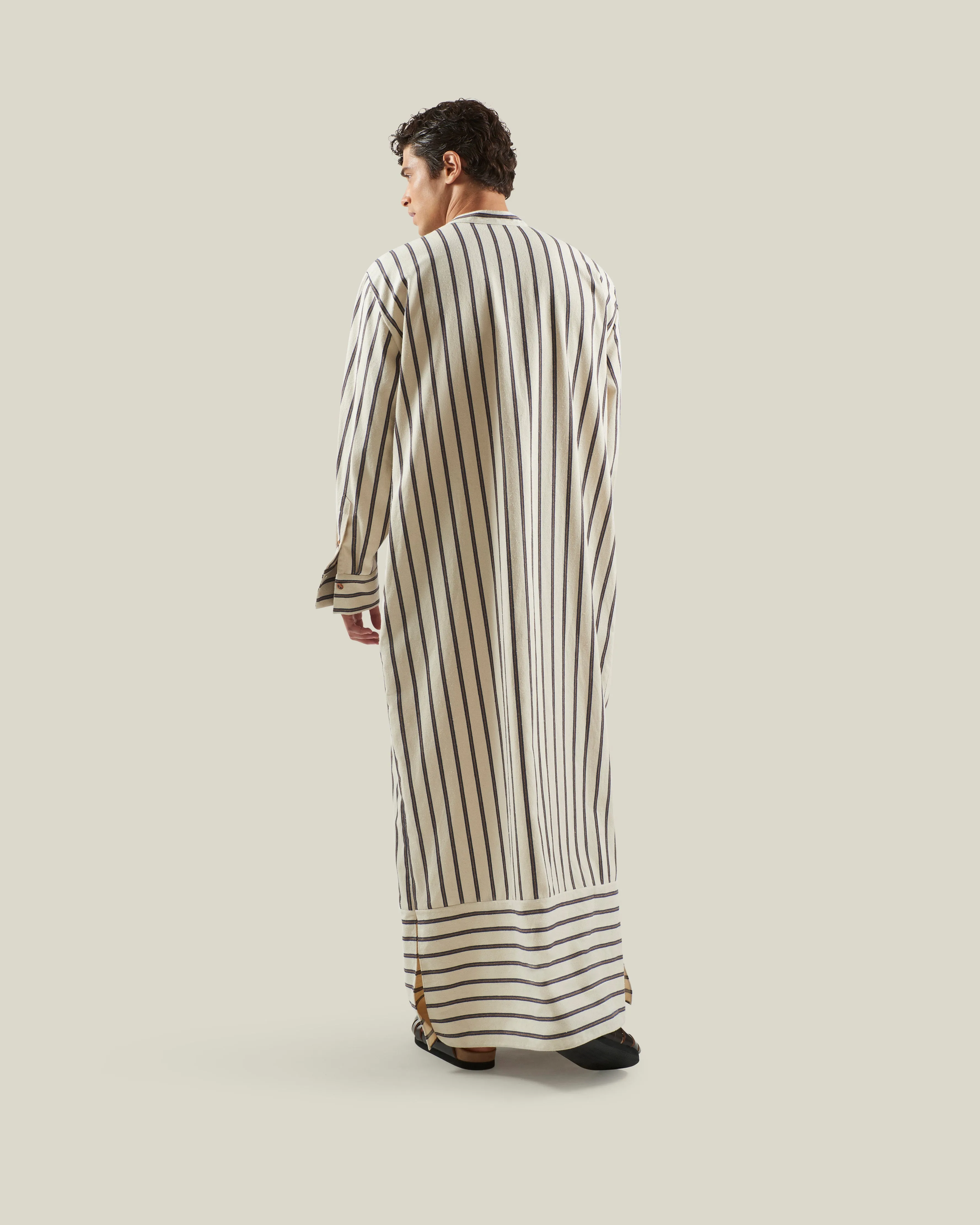 Ferzan Kaftan in Indigo & Ivory