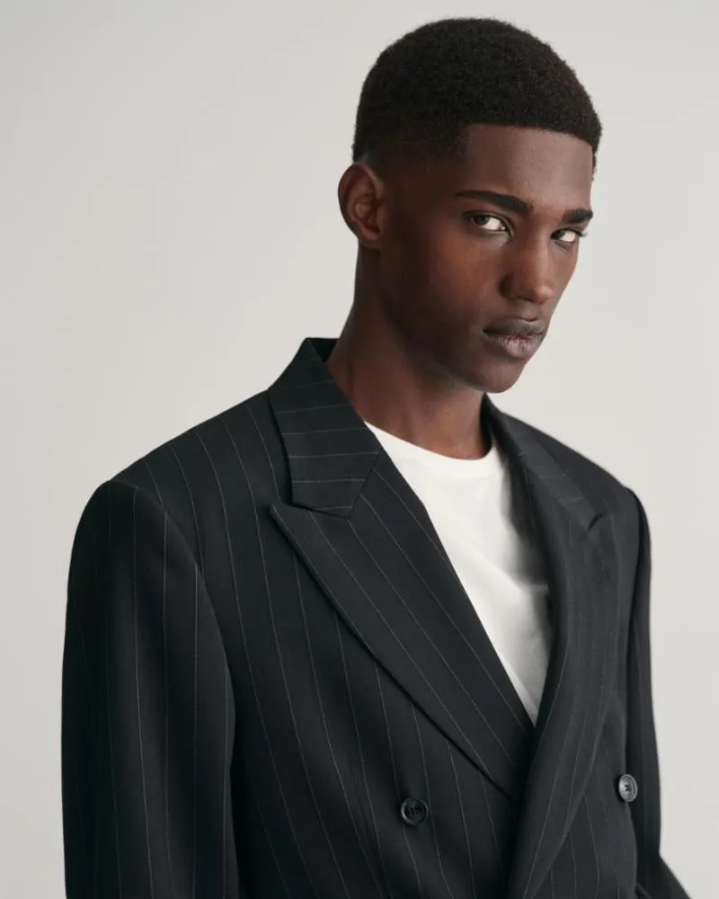 Gant Apparel Mens RELAXED DB PINSTRIPE SUIT BLAZER 405/NAVY